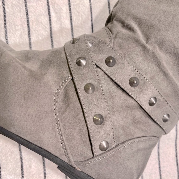 RAMPAGE Batari Grey FX Suede Boots Size 8 - Picture 4 of 8